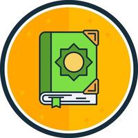 Quran filled verse Icon vector