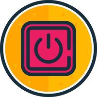 Power on filled verse Icon vector