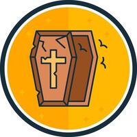 Coffin filled verse Icon vector