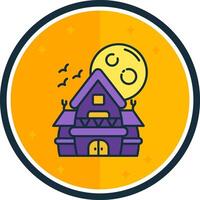 Haunted house filled verse Icon vector
