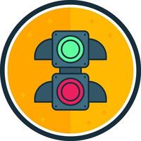 Traffic light filled verse Icon vector