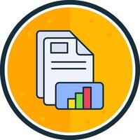 Chart filled verse Icon vector