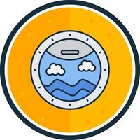 Porthole filled verse Icon vector