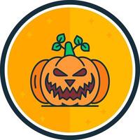 calabaza lleno verso icono vector