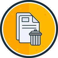 Delete filled verse Icon vector