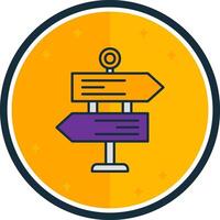 Direction filled verse Icon vector