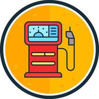 Gas station filled verse Icon vector