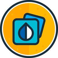 Image saturation filled verse Icon vector