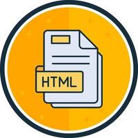 Html filled verse Icon vector