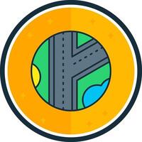 Road filled verse Icon vector