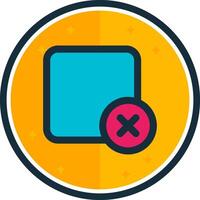 Delete square filled verse Icon vector