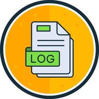 Log filled verse Icon vector