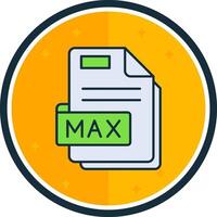 max lleno verso icono vector