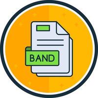 Band filled verse Icon vector