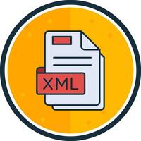 Xml filled verse Icon vector