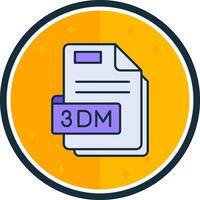 3dm filled verse Icon vector