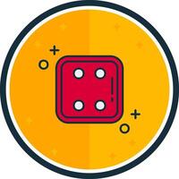Dice four filled verse Icon vector