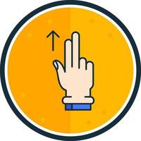 Two Fingers Up filled verse Icon vector