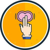 Two Fingers Double Tap filled verse Icon vector