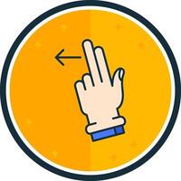 Two Fingers Left filled verse Icon vector