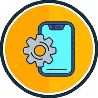 Setting filled verse Icon vector