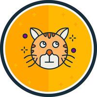 Rolling eyes filled verse Icon vector