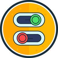 Switch filled verse Icon vector