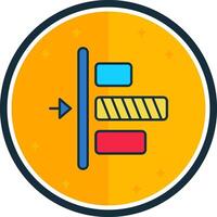 Left alignment filled verse Icon vector