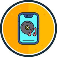 Music player filled verse Icon vector