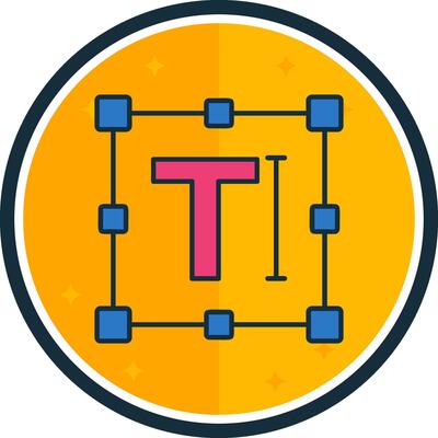 Text filled verse Icon