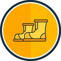 Boots filled verse Icon vector