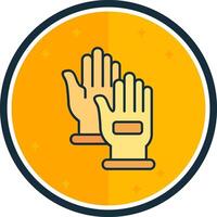 Hand gloves filled verse Icon vector