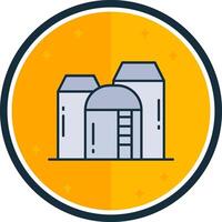 silo lleno verso icono vector