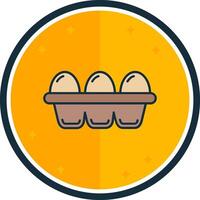Egg filled verse Icon vector