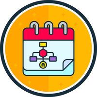 Calender filled verse Icon vector