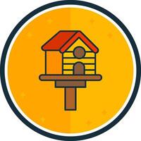 Bird house filled verse Icon vector