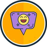 Emoji filled verse Icon vector