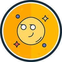 Smirking filled verse Icon vector