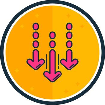 Decrease filled verse Icon vector