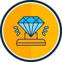 Diamond filled verse Icon vector