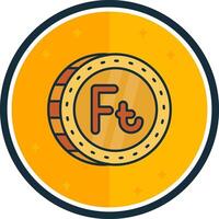 Forint filled verse Icon vector