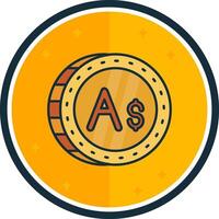 Australian dollar filled verse Icon vector