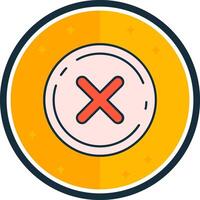 Cancel filled verse Icon vector