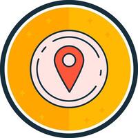 Location filled verse Icon vector