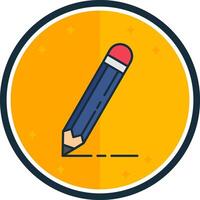 Pencil filled verse Icon vector