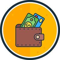 Wallet filled verse Icon vector