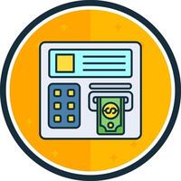 Atm machine filled verse Icon vector