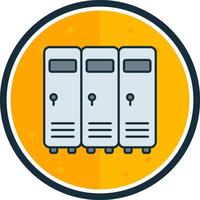 Lockers filled verse Icon vector