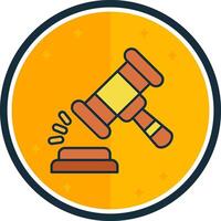 Gavel filled verse Icon vector