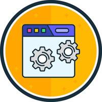 Web setting filled verse Icon vector